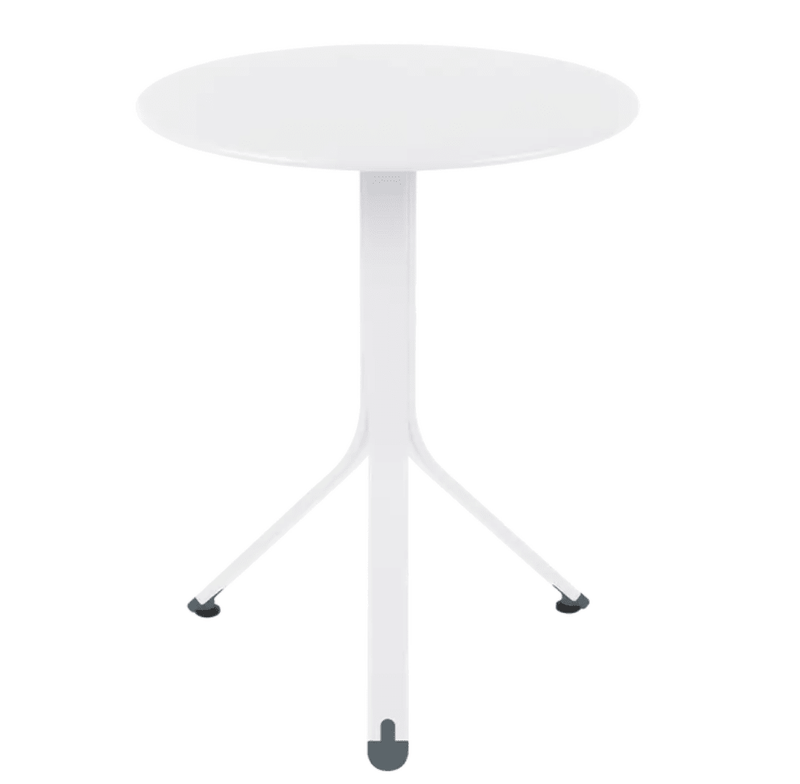 Load image into Gallery viewer, Rest'O Round Folding Table Ø60cm - Custom Wood DesignsFermob Rest'O Round folding outdoor bistro table in white metal with 60cm diameter, ideal for outdoor dining or patio useFermob Outdoor Table Metal24575209227479Cotton White
