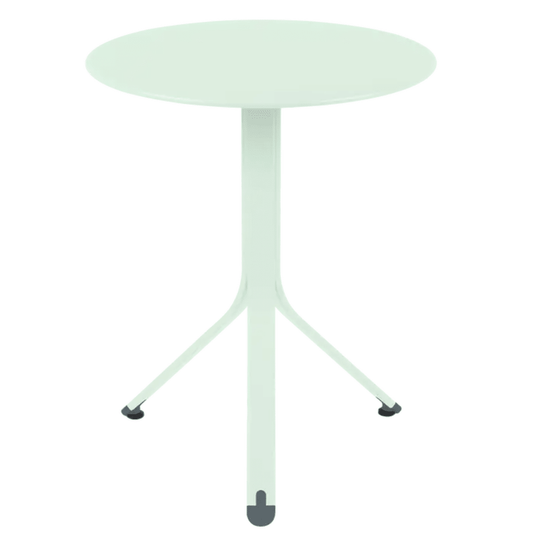 Rest'O Round Folding Table Ø60cm - Custom Wood DesignsFermob Rest'O Round outdoor folding table in Ice Mint, metal bistro table with 60cm diameter for outdoor use.Fermob Outdoor Table Metal24575208763639Ice Mint