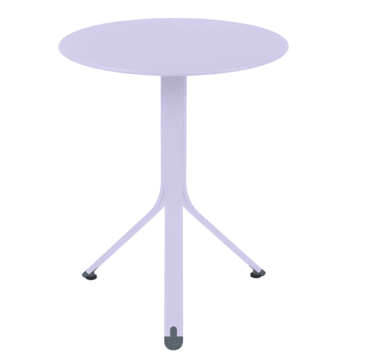 Rest'O Round Folding Table Ø60cm - Custom Wood DesignsFermob Rest'O Round folding outdoor table, 60cm diameter, metal bistro table in a marshmallow color, suitable for outdoor use.Fermob Outdoor Table Metal24575208465335Marshmallow