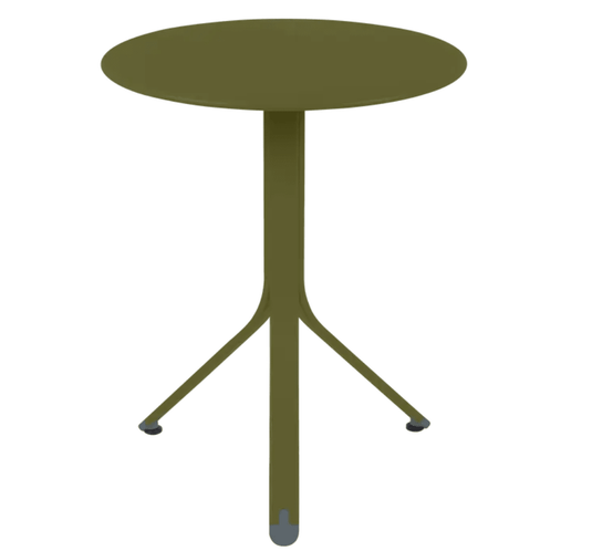 Rest'O Round Folding Table Ø60cm - Custom Wood DesignsFermob Rest'O Round Folding Outdoor Table with 60cm diameter in metal, featuring a sleek design and sturdy construction.Fermob Outdoor Table Metal24575208167031Pesto