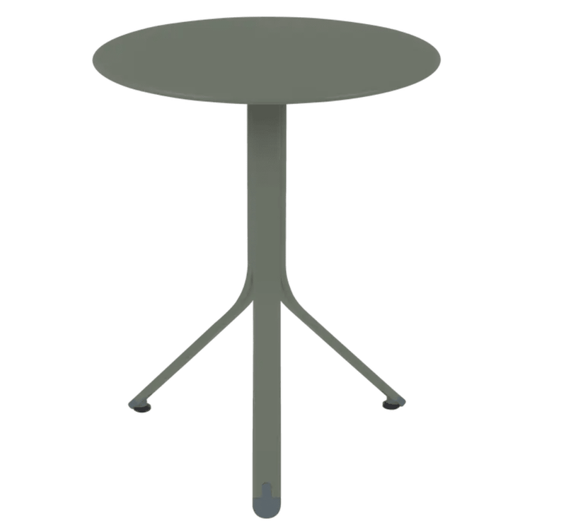 Load image into Gallery viewer, Rest'O Round Folding Table Ø60cm - Custom Wood DesignsFermob Rest'O Round Folding Outdoor Bistro Table with 60cm diameter in metal, ideal for garden or patio use.Fermob Outdoor Table Metal24575208034263Rosemary
