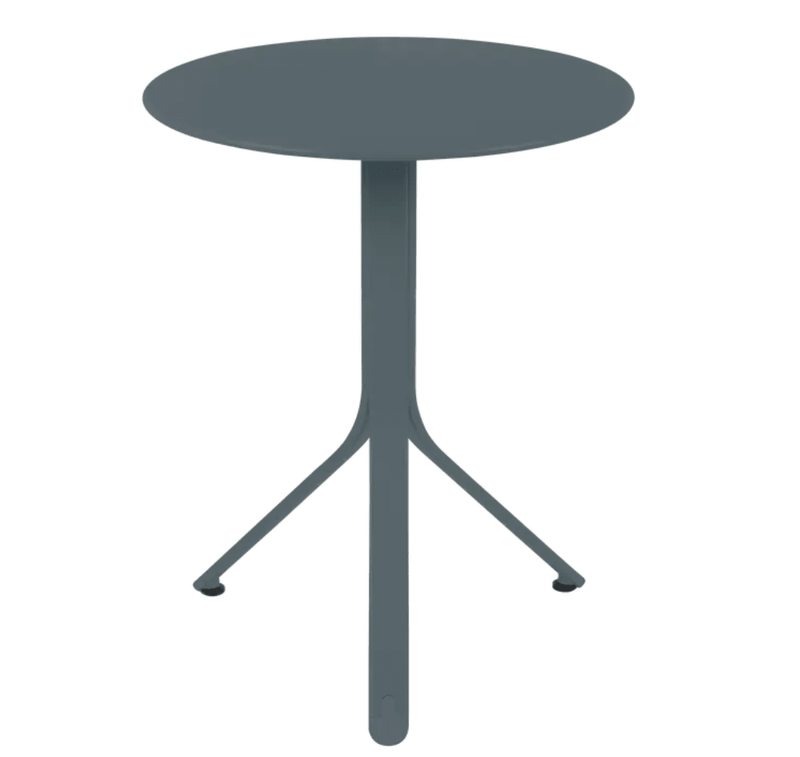 Load image into Gallery viewer, Rest'O Round Folding Table Ø60cm - Custom Wood DesignsStorm gray Fermob Rest'O Round folding outdoor table with 60cm diameter, metal bistro style for outdoor use.Fermob Outdoor Table Metal24575207901495Storm Grey
