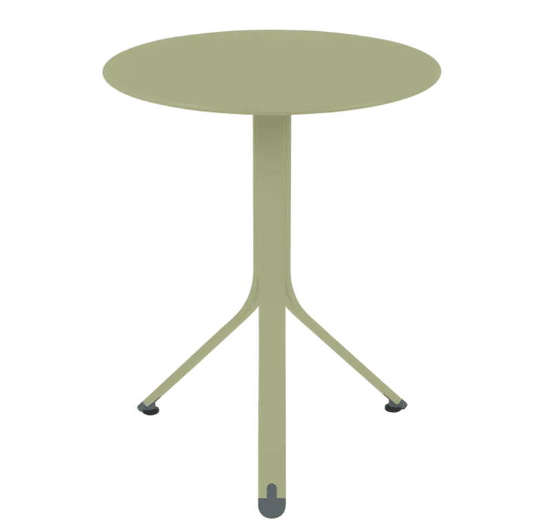 Load image into Gallery viewer, Rest'O Round Folding Table Ø60cm - Custom Wood DesignsFermob Rest'O Round folding outdoor bistro table in Willow Green, 60cm diameter metal table for outdoor use.Fermob Outdoor Table Metal24575207603191Willow Green
