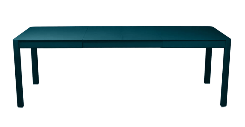 Load image into Gallery viewer, Fermob Ribambelle extendable metal table, large 10-seater outdoor dining table with extendable aluminium surface for outdoor hospitality.
