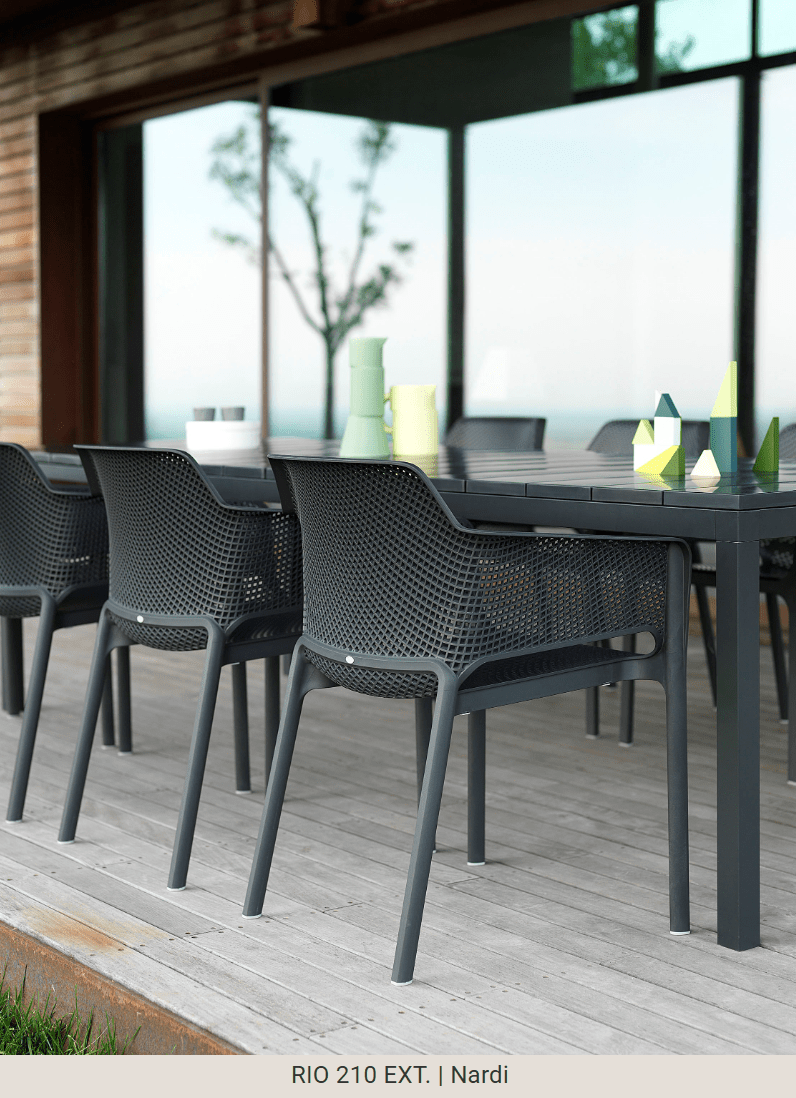 Load image into Gallery viewer, Rio 210 Extensible Table DurelTOP - Custom Wood DesignsNardi Rio 210 Extensible Outdoor Table with antracite finish, featuring a sleek design and extendable surface for outdoor dining.Nardi Outdoor Table24575205320119Bianco
