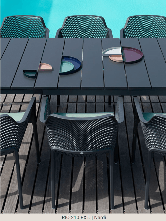Rio 210 Extensible Table DurelTOP - Custom Wood DesignsNardi Rio 210 Extensible Outdoor Table in antracite, with sleek design and extendable surface for outdoor dining and gatherings.Nardi Outdoor Table24575205320119Bianco