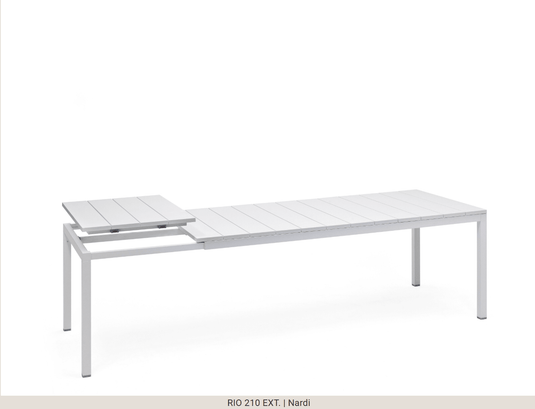 Rio 210 Extensible Table DurelTOP - Custom Wood DesignsNardi Rio 210 Extensible Outdoor Table in white with a sleek design, perfect for outdoor dining and entertaining.Nardi Outdoor Table24575205320119Bianco