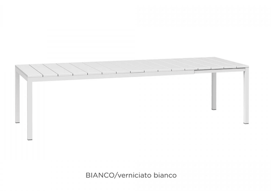 Rio 210 Extensible Table DurelTOP - Custom Wood DesignsNardi Rio 210 Extensible outdoor table with white Bianco finish, featuring a sleek, modern design and extendable tabletop for outdoor dining.Nardi Outdoor Table24575205320119Bianco