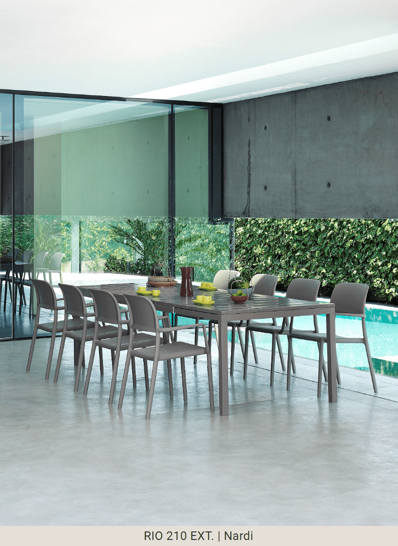 Load image into Gallery viewer, Rio 210 Extensible Table DurelTOP - Custom Wood DesignsNardi Rio 210 Extensible outdoor table with tortora finish and DurelTOP surface, perfect for outdoor dining and gatherings.Nardi Outdoor Table24575205320119Bianco
