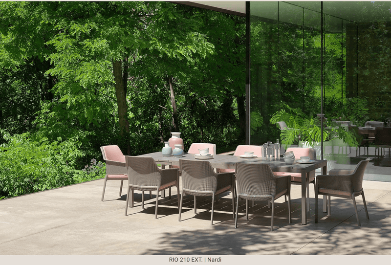 Load image into Gallery viewer, Rio 210 Extensible Table DurelTOP - Custom Wood DesignsNardi Rio 210 Extensible Outdoor Table in tortora color with a sleek, modern design and extendable feature for outdoor dining.Nardi Outdoor Table24575205320119Bianco

