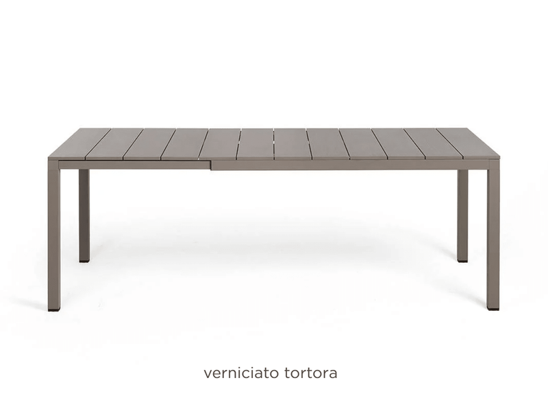 Load image into Gallery viewer, Rio Alu 140 Extensible Table - Custom Wood DesignsNardi Rio Alu 140 Extensible outdoor table in tortora color with aluminum frame, suitable for patio or garden setting.Nardi Table Outdoor24575205843159Tortora
