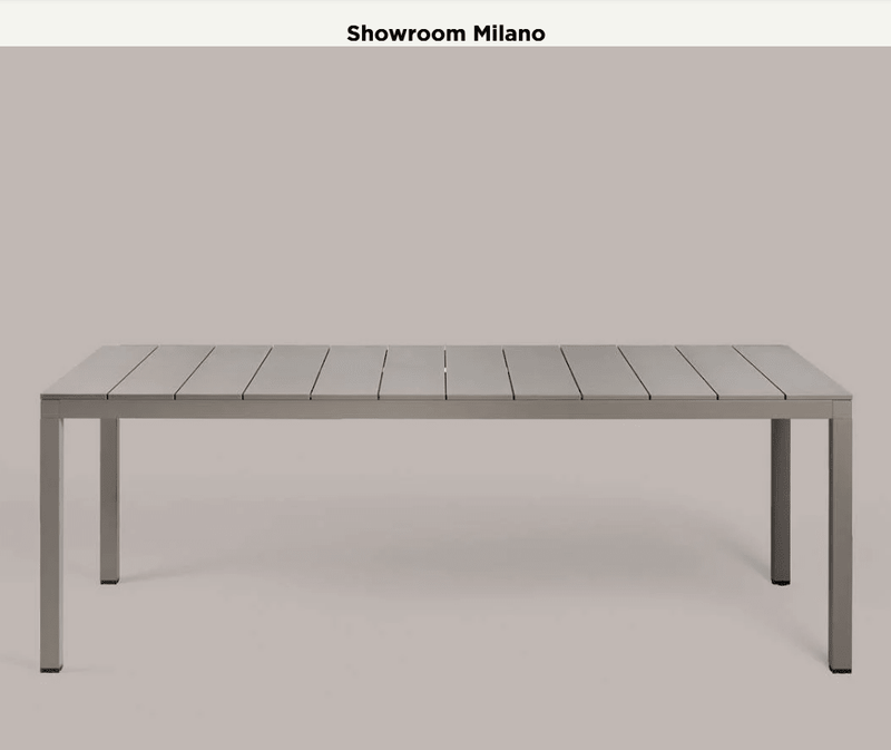 Load image into Gallery viewer, Rio Alu 210 Fixed Table - Custom Wood DesignsNardi Rio Alu 210 fixed outdoor table with aluminum frame and wooden top, ideal for garden or patio use.Nardi Outdoor Table24575205798775Tortora
