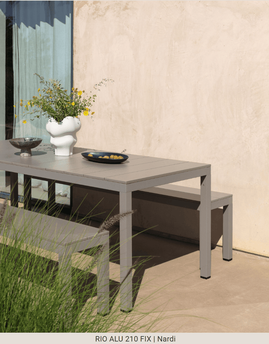 Rio Alu 210 Fixed Table - Custom Wood DesignsNardi Rio Alu 210 fixed outdoor table with aluminum top and sturdy legs, ideal for garden or patio use.Nardi Outdoor Table24575205798775Tortora