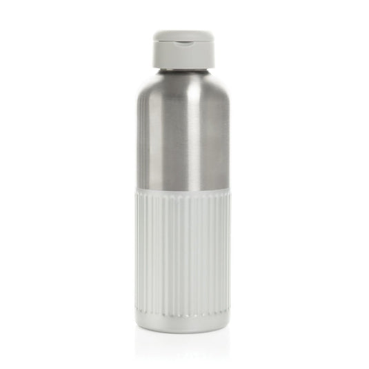 XD Xclusive Ripple RCS R-steel leakproof water bottle with handle, 750ML, recycled stainless steel with wood design for drinkware.