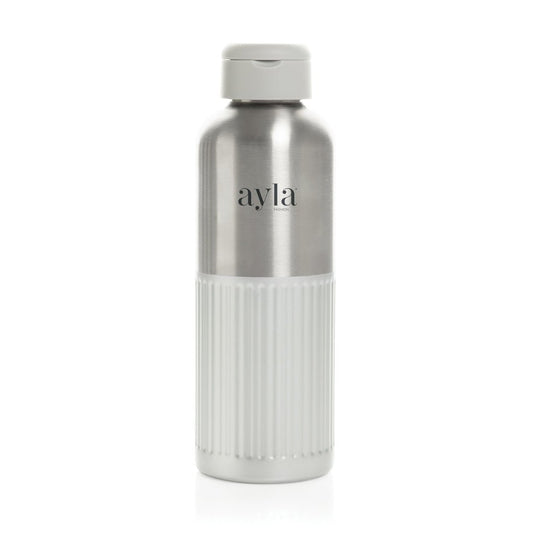 Ripple RCS R-steel leakproof water bottle with handle, 750ML, in custom wood design, by XD Xclusive, made of recycled stainless steel.