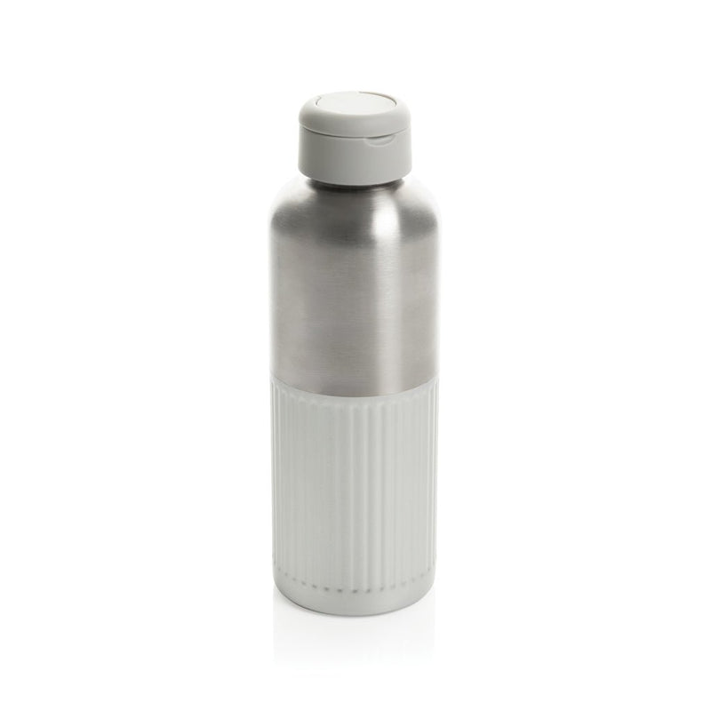 Load image into Gallery viewer, XD Xclusive Ripple RCS R-steel leakproof 750ML water bottle with handle, recycled stainless steel with custom wood design.

