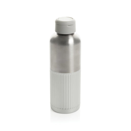 XD Xclusive Ripple RCS R-steel leakproof 750ML water bottle with handle, recycled stainless steel with custom wood design.