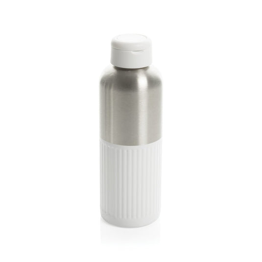 XD Xclusive Ripple RCS R-steel leakproof water bottle with handle, 750ML, recycled stainless steel with wood design, drinkware.