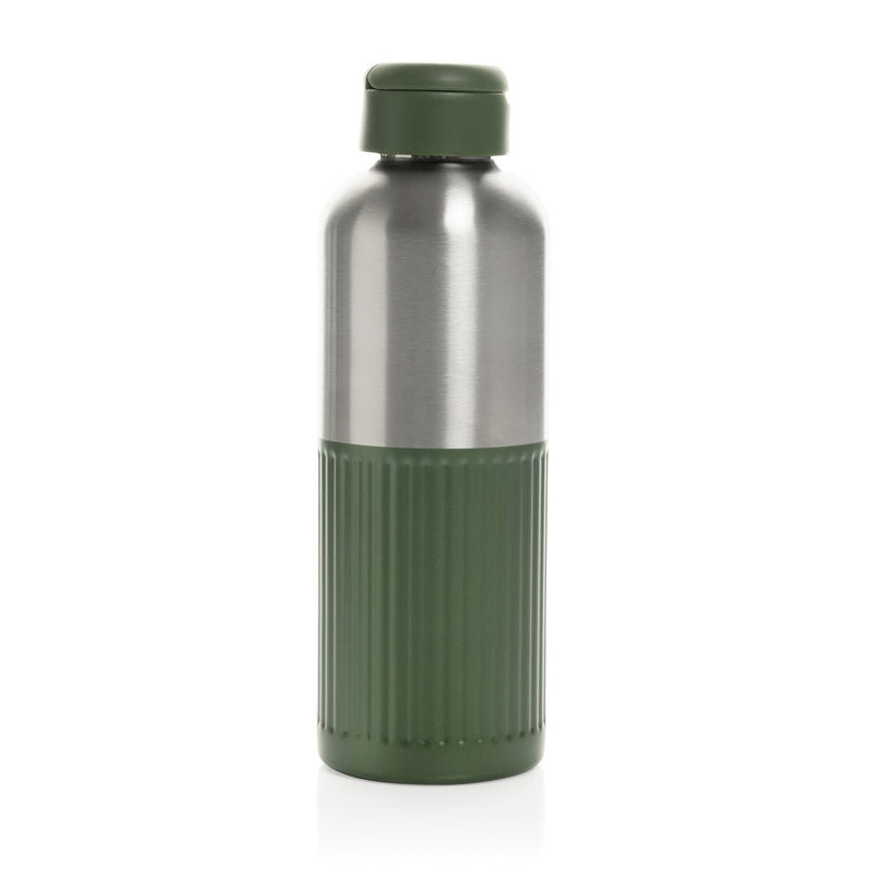 Load image into Gallery viewer, XD Xclusive Ripple RCS R-steel leakproof water bottle with handle, 750ML, recycled stainless steel with custom wood design.
