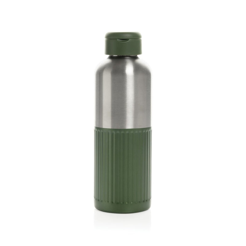 Load image into Gallery viewer, XD Xclusive Ripple RCS R-steel leakproof water bottle with handle, 750ML, recycled stainless steel and wood design for eco-friendly hydration.

