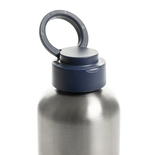 XD Xclusive Ripple RCS R-steel leakproof water bottle with handle, 750ML, recycled stainless steel with wood design.