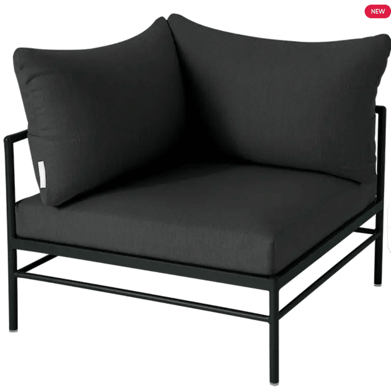 Load image into Gallery viewer, Rivage Corner Armchair - Custom Wood DesignsAntracite grey Fermob Rivage corner outdoor sofa armchair with metal frame, designed for stylish outdoor seating.Corner Outdoor Sofa Fermob Metal24575200168663Antracite Night Grey
