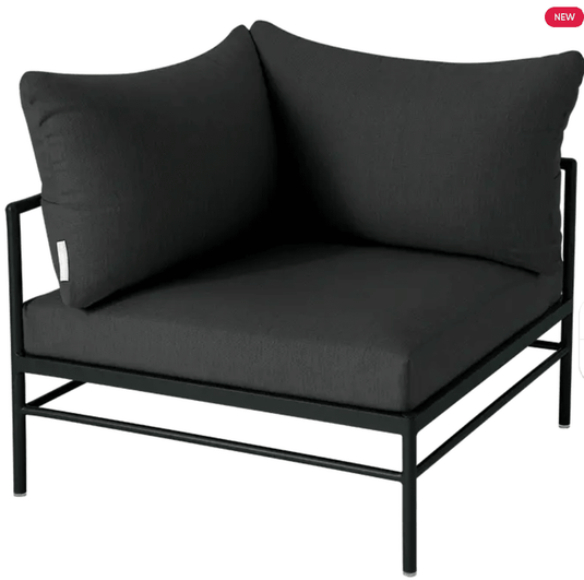 Rivage Corner Armchair - Custom Wood DesignsAntracite grey Fermob Rivage corner outdoor sofa armchair with metal frame, designed for stylish outdoor seating.Corner Outdoor Sofa Fermob Metal24575200168663Antracite Night Grey