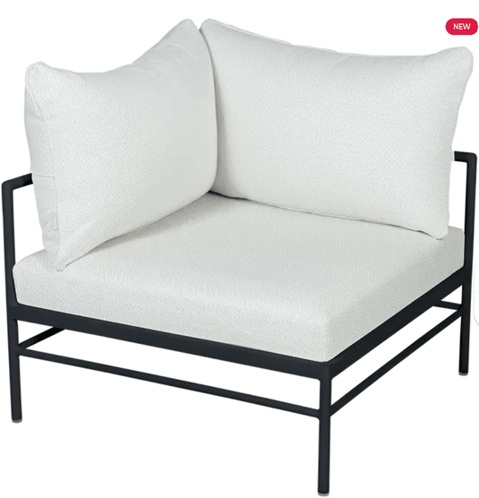 Rivage Corner Armchair - Custom Wood DesignsFermob Rivage corner outdoor armchair with metal frame in Liquorice Pearl, showcasing its stylish design and comfortable seating.Corner Outdoor Sofa Fermob Metal24575207052855Liquorice Pearl