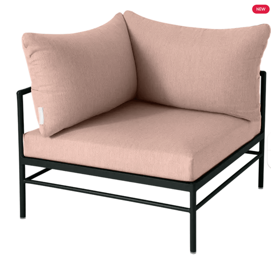 Rivage Corner Armchair - Custom Wood DesignsFermob Rivage corner armchair with metal frame and liquorice twine upholstery, designed for outdoor corner seating.Corner Outdoor Sofa Fermob Metal24575206887319Liquorce Twine