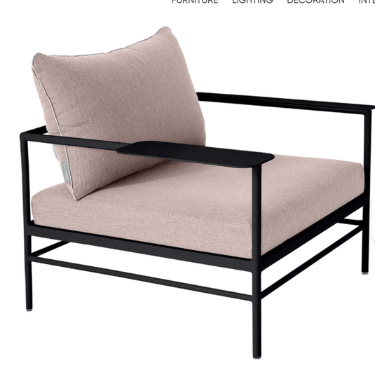 Rivage Low Armchair Fermob - Custom Wood DesignsFermob Rivage low armchair in anthracite and papyrus, outdoor metal garden chair with sleek design and sturdy frameFermob Rivage Outdoor Metal Armachir24575201194423Anttacite Ppayrus