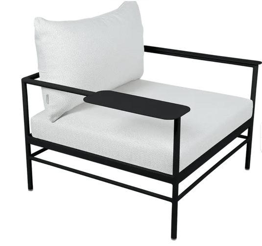 Rivage Low Armchair Fermob - Custom Wood DesignsFermob Rivage low armchair in antracite gray metal, outdoor garden furniture with a sleek, modern design.Fermob Rivage Outdoor Metal Armachir24575200896119Antracite Pearl