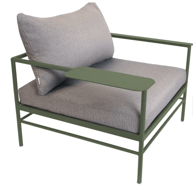 Load image into Gallery viewer, Rivage Low Armchair Fermob - Custom Wood DesignsFermob Rivage low outdoor metal armchair with cactus and stracciatella pattern, ideal for garden furniture.Fermob Rivage Outdoor Metal Armachir24575200597815Ccatus Starciatella
