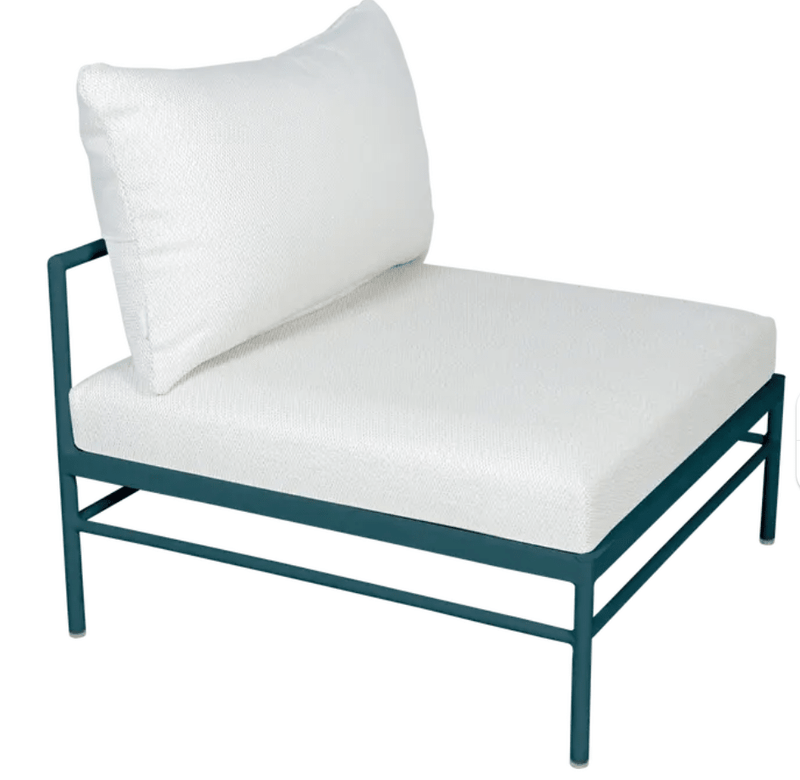 Load image into Gallery viewer, Rivage Low Chair by Fermob - Custom Wood DesignsFermob Rivage Low Chair, outdoor metal sofa in pearl color with a modern design, part of Fermob's outdoor furniture collection.Outdoor Sofa Metal Fermob24575208176311Acapulco Pearl
