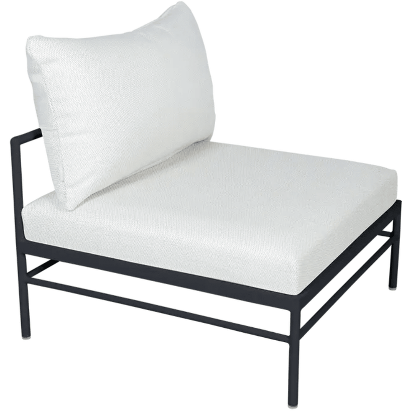 Load image into Gallery viewer, Rivage Low Chair by Fermob - Custom Wood DesignsAntacite Pearl Rivage Low Chair by Fermob, outdoor metal sofa with sleek design and metallic finish, ideal for outdoor seating.Outdoor Sofa Metal Fermob24575208640151Antracite Pearl
