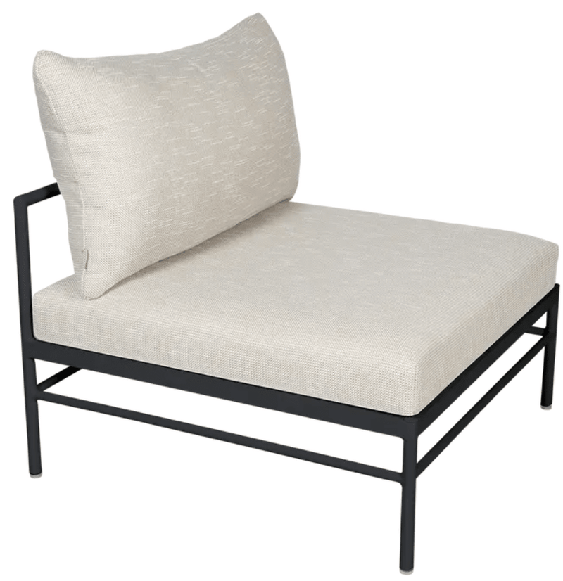 Load image into Gallery viewer, Rivage Low Chair by Fermob - Custom Wood DesignsFermob Rivage Low Chair in antacite metal with wicker seating, outdoor sofa design, suitable for garden or patio use.Outdoor Sofa Metal Fermob24575207015863Antracite Wicker
