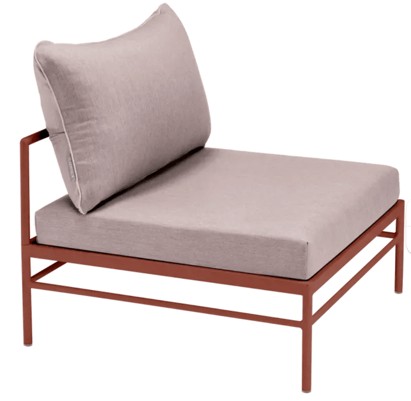 Load image into Gallery viewer, Rivage Low Chair by Fermob - Custom Wood DesignsRed ochre Rivage low outdoor chair by Fermob with a metal frame, designed for stylish outdoor seating.Outdoor Sofa Metal Fermob24575208507383Red Ochre Papyrus

