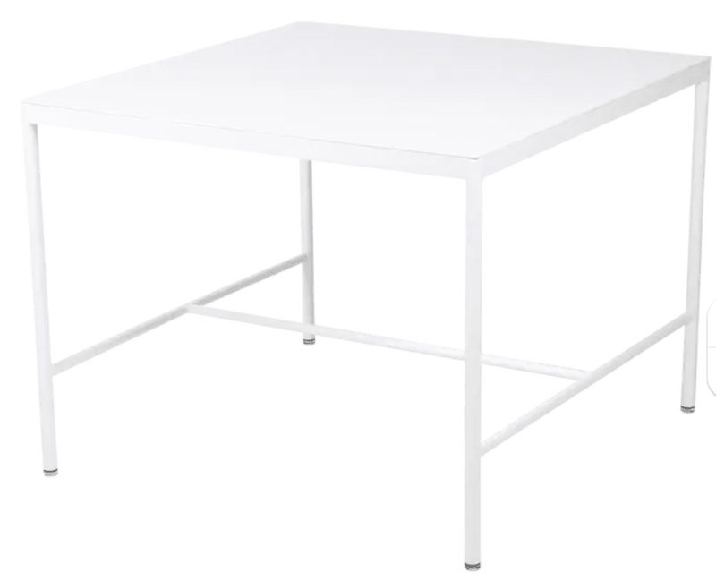Load image into Gallery viewer, Rivage Mid-Height Table 85x85cm - Custom Wood DesignsFermob Rivage mid-height outdoor table in white metal, 85x85cm, suitable for garden or patio setting.Fermob Outdoor Table Metal24575209042263Cotton White
