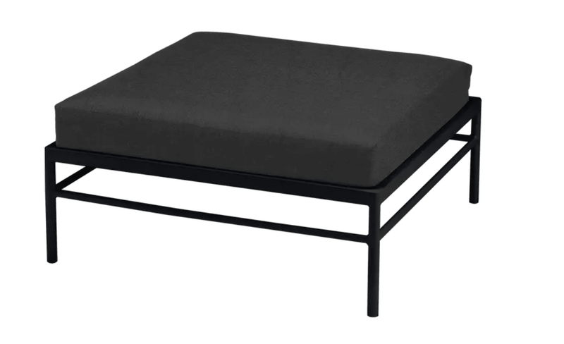Load image into Gallery viewer, Rivage Ottoman - Custom Wood DesignsFermob Rivage outdoor ottoman in anthracite night grey with metal frame, designed for outdoor lounge and footrest use.Ottoman Outdoor Furniture Fermob Metal24575205536279Antracite Night Grey
