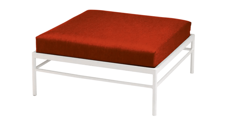 Load image into Gallery viewer, Rivage Ottoman - Custom Wood DesignsCotton white Rivage Ottoman outdoor furniture by Fermob with metal frame, designed for stylish patio lounging.Ottoman Outdoor Furniture Fermob Metal24575204343063Cotton White EarthWare
