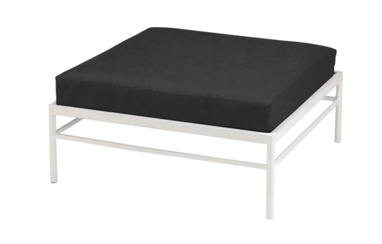 Rivage Ottoman - Custom Wood DesignsCotton white and midnight grey Fermob Rivage outdoor ottoman with aluminum frame, stylish metal lounge footstool for outdoor use.Ottoman Outdoor Furniture Fermob Metal24575204177527Cotton White Midnight