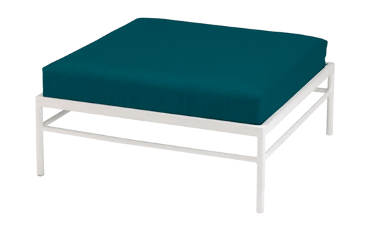 Rivage Ottoman - Custom Wood DesignsCotton white and peacock green Fermob Rivage outdoor ottoman with metal frame, stylish lounge footstool for garden or patio.Ottoman Outdoor Furniture Fermob Metal24575204177527Cotton White Midnight