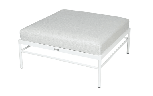 Rivage Ottoman - Custom Wood DesignsCotton white Rivage Ottoman by Fermob, outdoor metal lounge footstool with aluminium frame, suitable for garden or patio seating.Ottoman Outdoor Furniture Fermob Metal24575204177527Cotton White Midnight