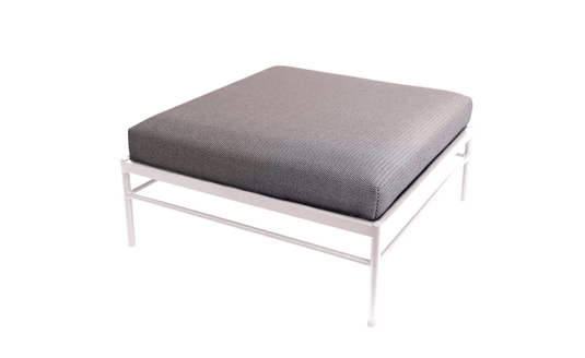 Rivage Ottoman - Custom Wood DesignsCotton white Rivage Ottoman by Fermob, outdoor metal lounge footstool with aluminium frame and Straciatella design.Ottoman Outdoor Furniture Fermob Metal24575203911991Cotton White Straciatella