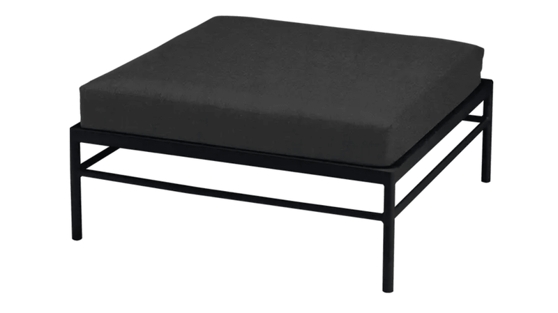 Load image into Gallery viewer, Rivage Ottoman - Custom Wood DesignsFermob Rivage outdoor ottoman in Liquorice Night Grey with metal frame, featuring a modern lounge footstool design.Ottoman Outdoor Furniture Fermob Metal24575203315383Liquorice Night Grey

