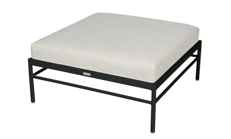 Load image into Gallery viewer, Rivage Ottoman - Custom Wood DesignsFermob Rivage outdoor ottoman with Liquorice wicker, metal frame, perfect as a lounge footstool for stylish outdoor spaces.Ottoman Outdoor Furniture Fermob Metal24575202851543Liquorice Wicker

