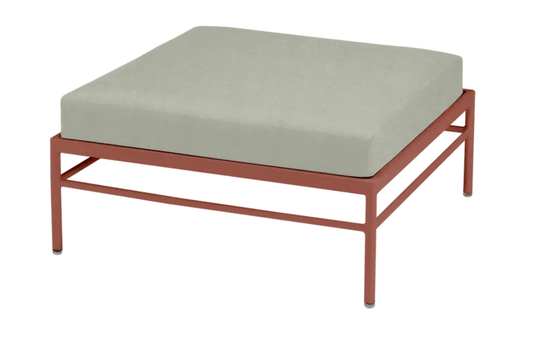 Rivage Ottoman - Custom Wood DesignsRed and ochre Rivage outdoor Ottoman by Fermob with a metal frame, featuring a stylish, comfortable lounge footstool design.Ottoman Outdoor Furniture Fermob Metal24575202686007Red Ochre Meadow