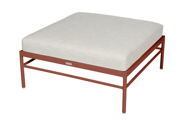 Load image into Gallery viewer, Rivage Ottoman - Custom Wood DesignsRed Ochre Fermob Rivage Ottoman outdoor furniture with wicker design and aluminum frame, perfect for relaxing outdoor spaces.Ottoman Outdoor Furniture Fermob Metal24575202122167Red Ochre Wicker
