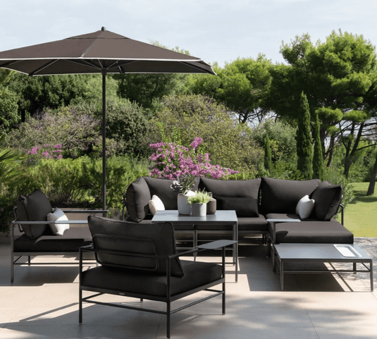 Rivage Ottoman - Custom Wood DesignsFermob Rivage Ottoman outdoor metal furniture with fabric cover, featuring sleek design and silver finish.Ottoman Outdoor Furniture Fermob Metal24575201360023Rosemary Twine