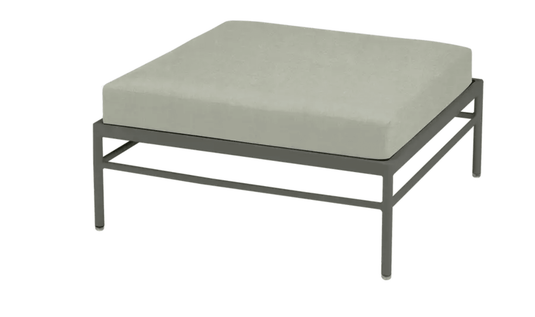 Rivage Ottoman - Custom Wood DesignsRosemary Meadow green Fermob Rivage outdoor ottoman with metal frame, versatile lounge footstool for garden or patio.Ottoman Outdoor Furniture Fermob Metal24575201956631Rosemary Meadow