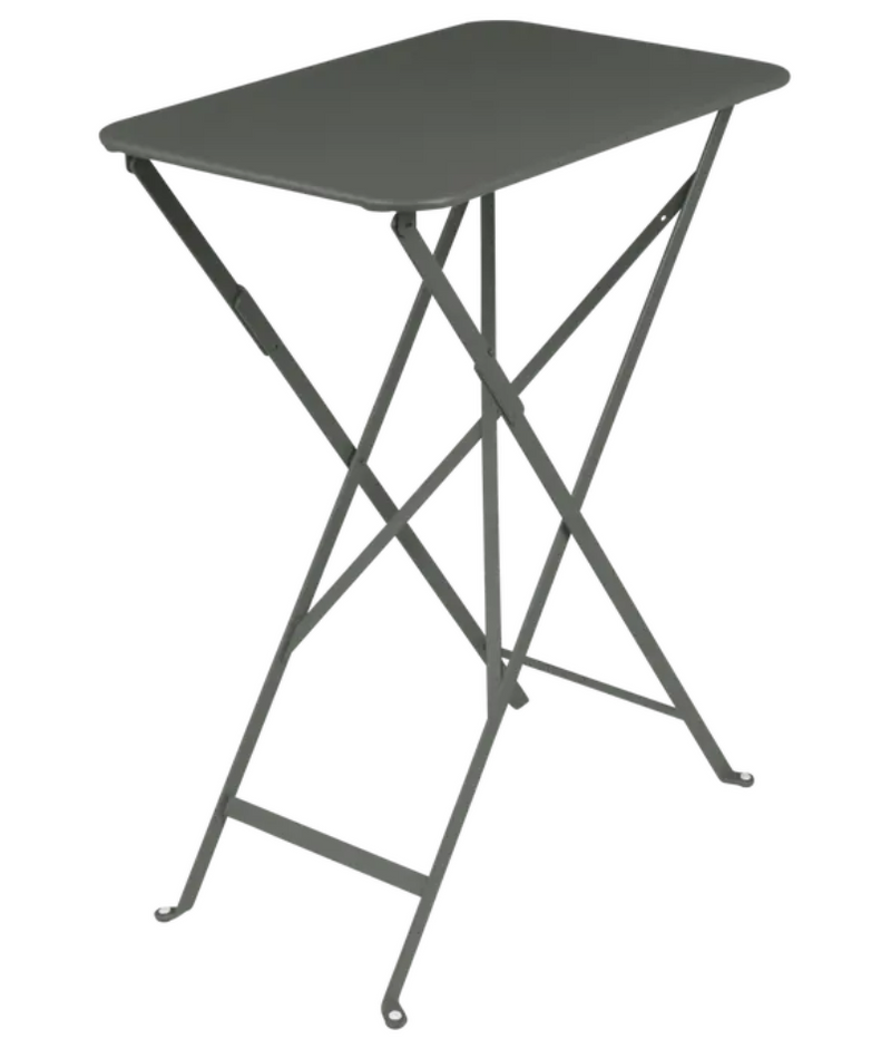 Load image into Gallery viewer, Fermob Bistro Folding Table in rosemary color, rectangular metal bistro table, compact and foldable for outdoor or dining use
